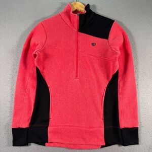 Pearl Izumi‎ Half Zip Jacket Womens Large Pink Cycling Knit Comfort Activewear